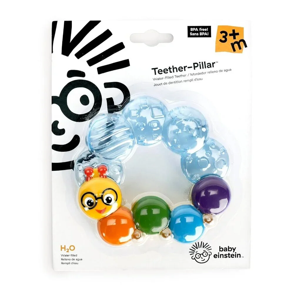 Chill Rattle Teether - Water-Filled Caterpillar for Comfortable Teething Relief